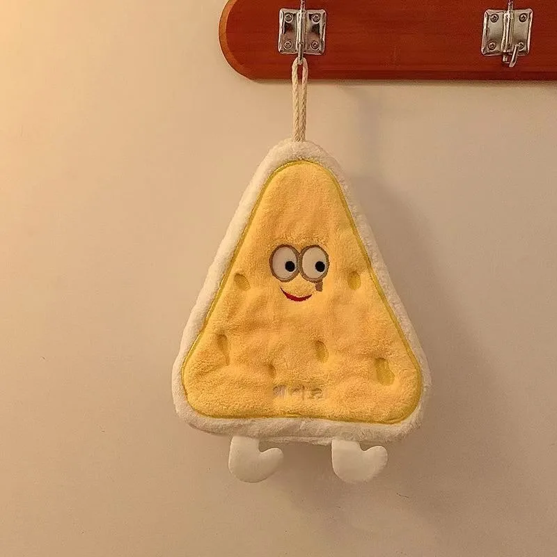 Toalla de mano absorbente montada en la pared para niños, paño de mano de secado rápido engrosado, pañuelo de baño y cocina, decoración del hogar