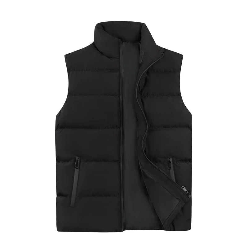 

Thick Padded Waistcoat Men and Lightweight Casual Stylish Men's Winter Vest Warm Windproof Sleeveless Outerwear with For Outdoor