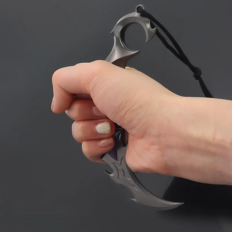 15 センチメートル/5.91 インチ Valorant 近接 Karambit ホルスター武器モデルゲーム周辺爪ナイフ金属サムライソードデスクトップ工芸おもちゃ