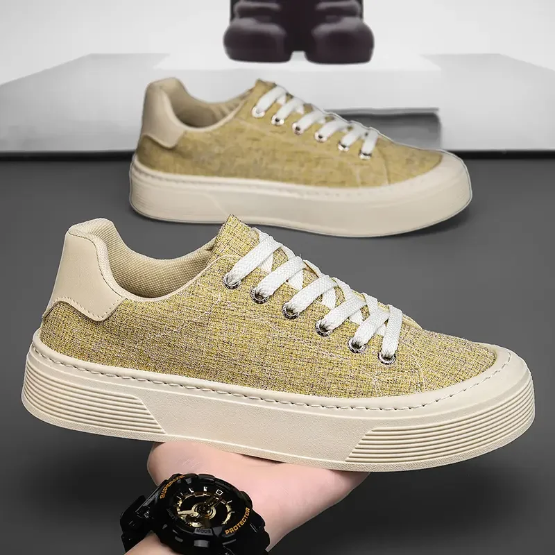 

Solid Slip On Flat Skate Shoes Unisex Commute Sneakers Soft Non Slip Lightweight Breathable Canvas Walking Shoes