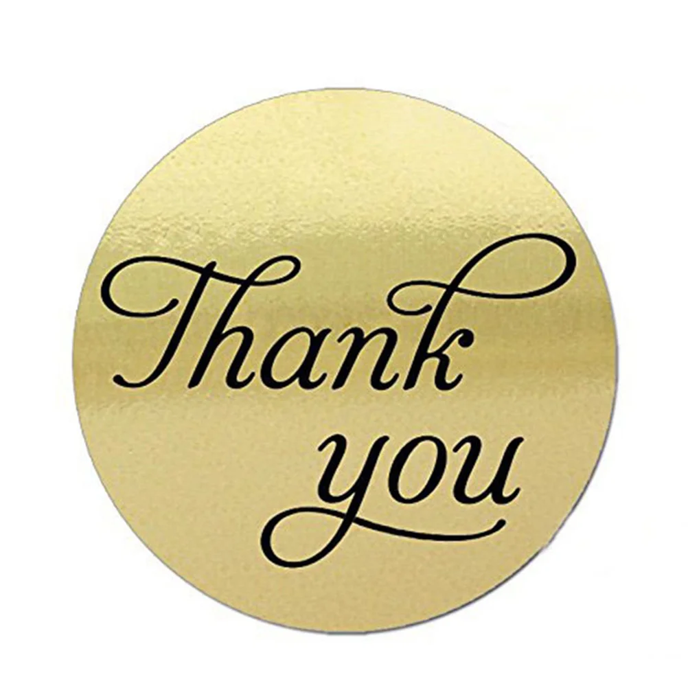 

1000Pcs Round Adhesive Thank You Label Stickers Premium Eco-Friendly Scrap Sticker for Cookie Candy Bags Bakery Business Labels