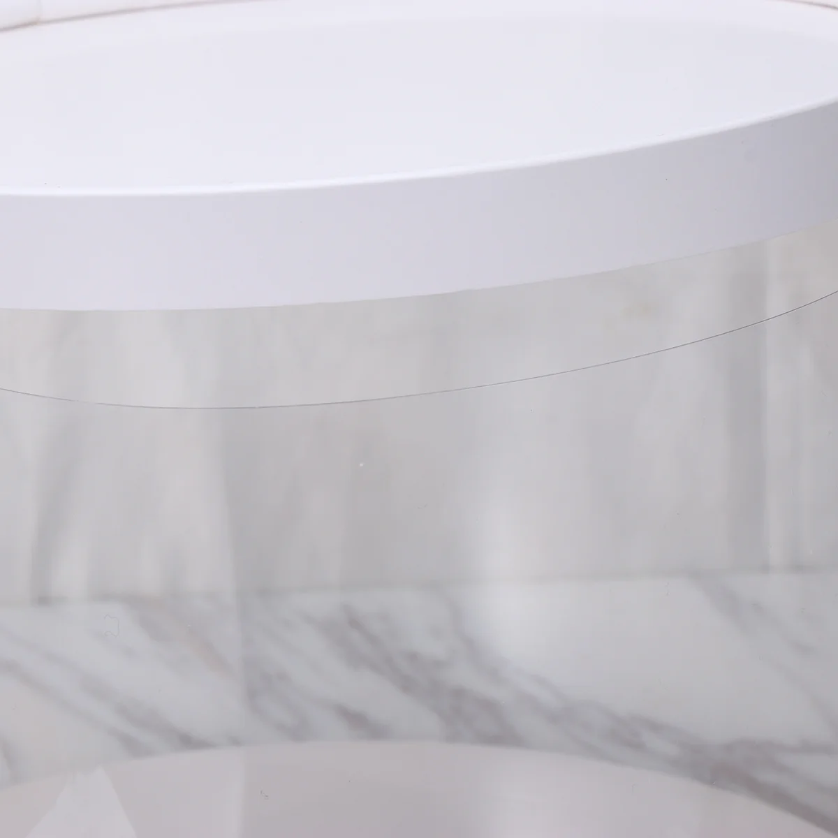 Cake Box 6Inch Transparent Round White Single Layer Disposable Container For Bakery Dessert Packaging Food Crisper Plastic