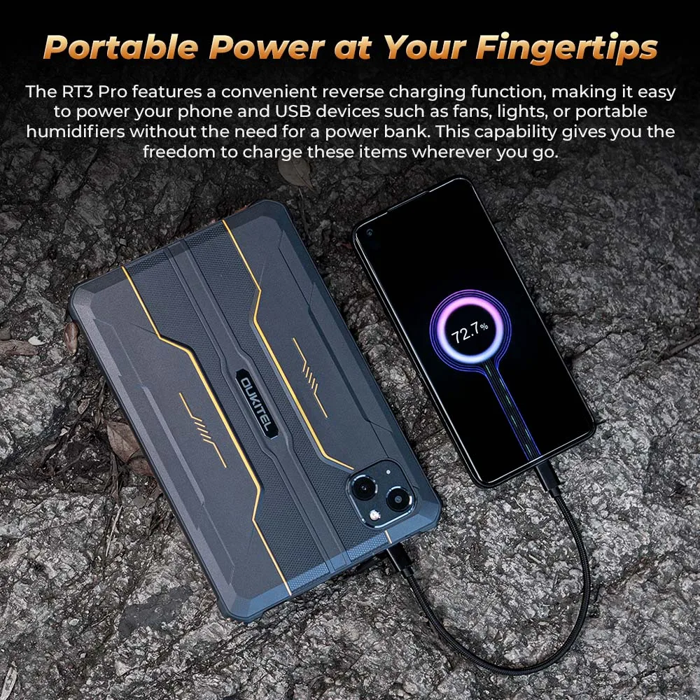 Oukitel Rugged Tablet RT3 Pro PC 4GB+128GB 8" HD IPS screen 5150mAh Battery 16MP Camera Android 14 Support Dual SIM 4G