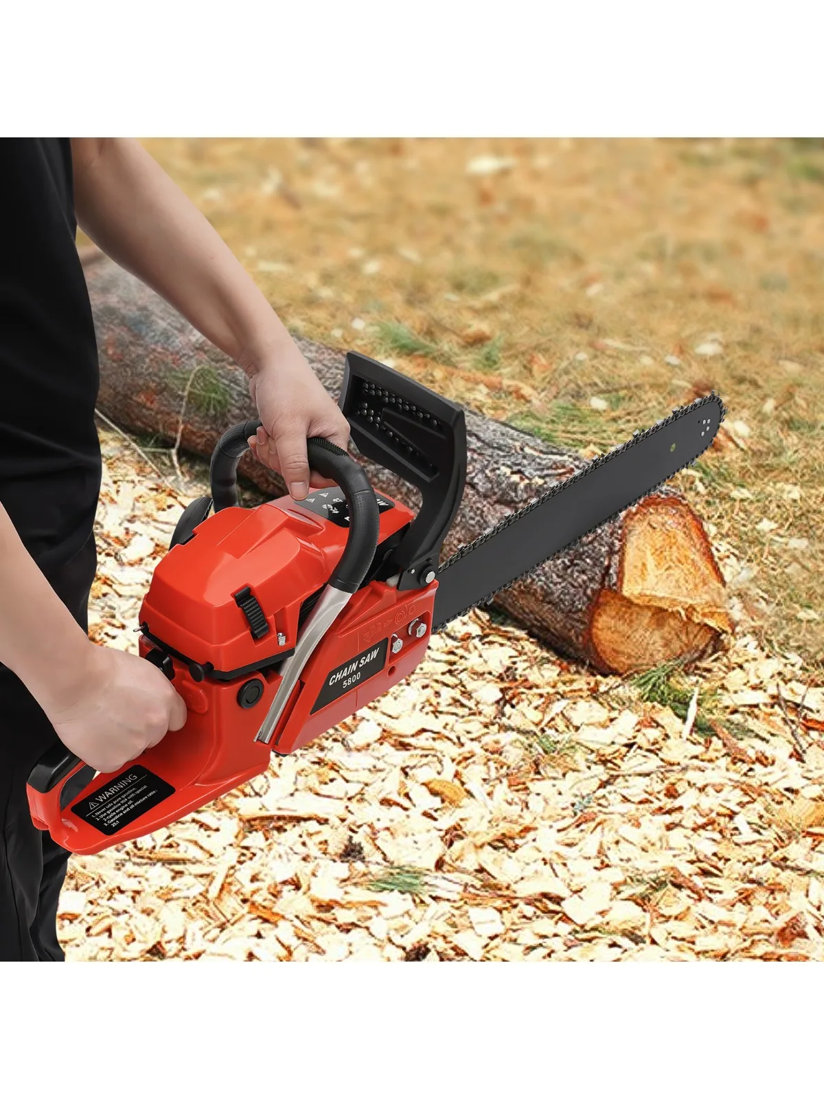 

20'' 2-Stroke 58cc Cordless Gas Chainsaw Commercial Logging Saw Cutting Machine Handheld Petrol Chain Saw for Farm Forest Ranch