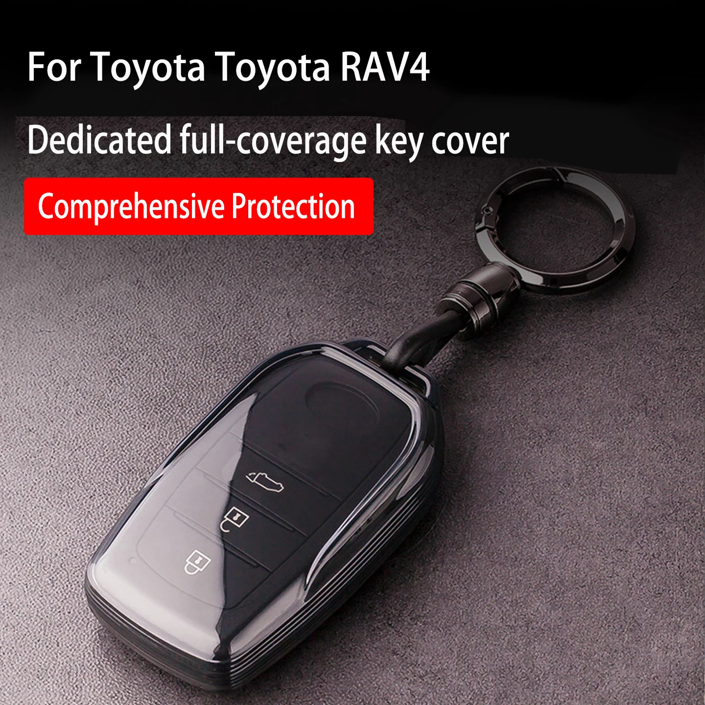 Funda Protectora Transparente Negra de TPU Suave para Llave de Coche Toyota Alphard, PREVIA, RAV4, Voxy, Noah, Esquire, Vellfire, Harrier, de 3, 4, 5 y 6 Botones