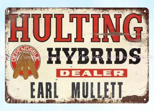 ideas for the bedroom Hulting Hybrids Dealer seed farm metal tin sign