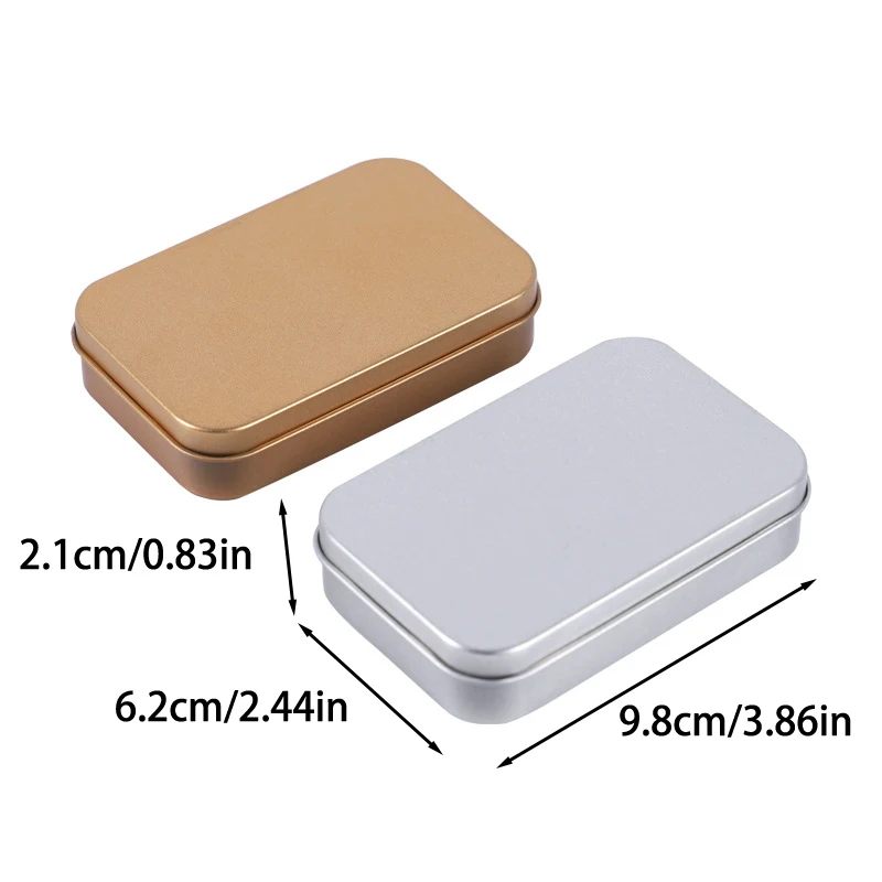 Fake Nails Metal Organizer Display Box Dustproof Exquisite False Nails Display Case Anti Oxidation Packing Boxes Gold Silver