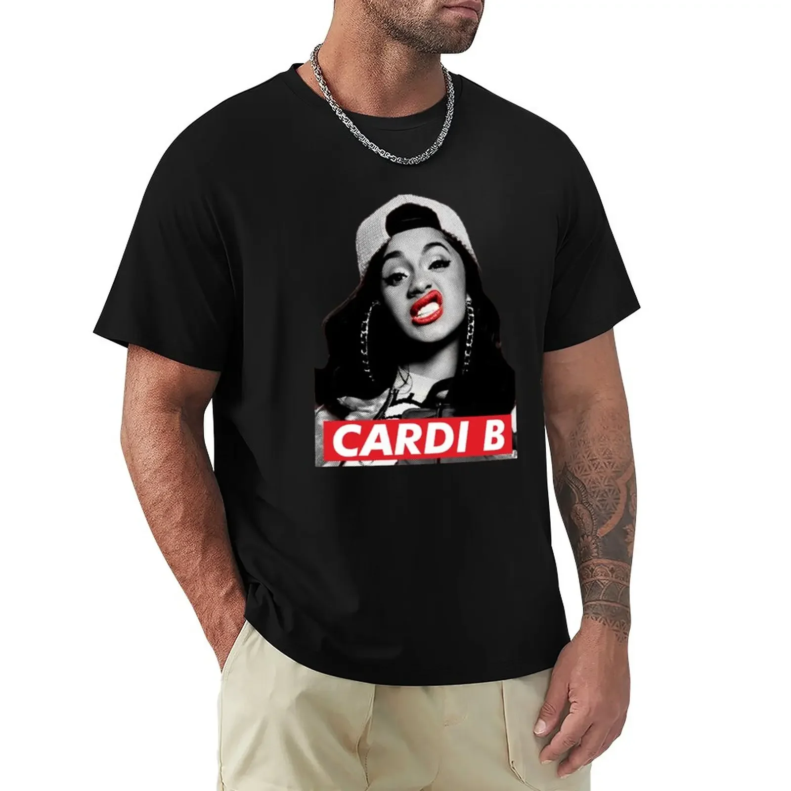 Cardi B Rapper T-Shirt kawaii clothes shirts graphic tees Men's t-shirt