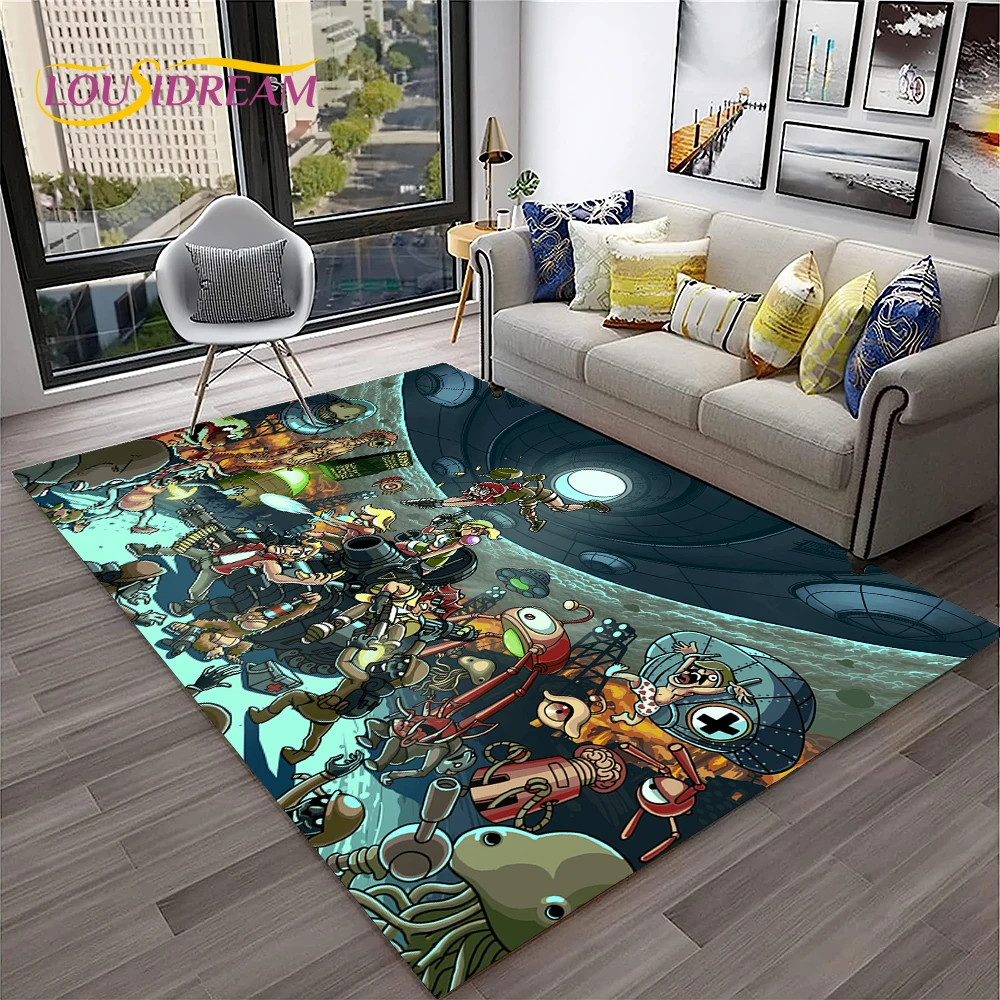 

Cartoon Metal Slug Gamer Retro Game Carpet Rug for Home Living Room Bedroom Sofa Doormat Decor,kids Area Rug Non-slip Floor Mat