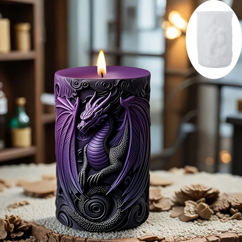 

DIY Silicone Molds for Candles Scented Magical Dragon Handmade Gifts 3D Dragon Eye Ornaments Soap Mold Candle Making Supplies