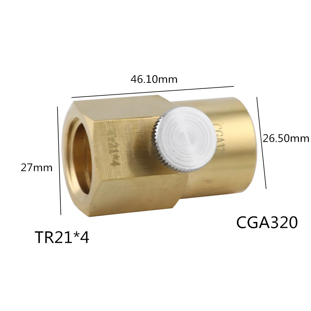 Adaptador de Recarga do Cilindro do Córrego do Soda, Conector TR21-4 para CGA320 W21.8, Pode Versão Co2 Tanque, Garrafa De Soda