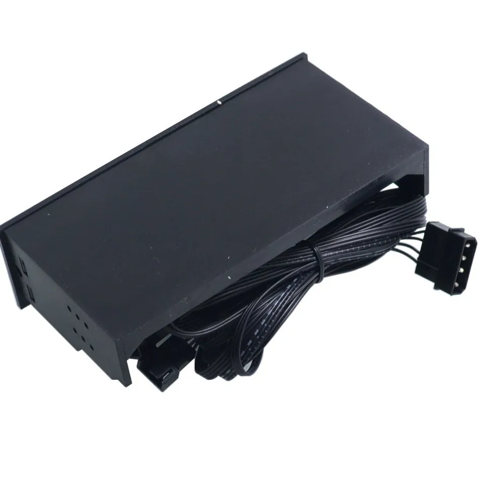 5.25 Inch 12V Pc Computer Fan Controller 3 Fan Speed Controller Temperatuur Sensor Lcd Digitale Display Voorpaneel Voor pc