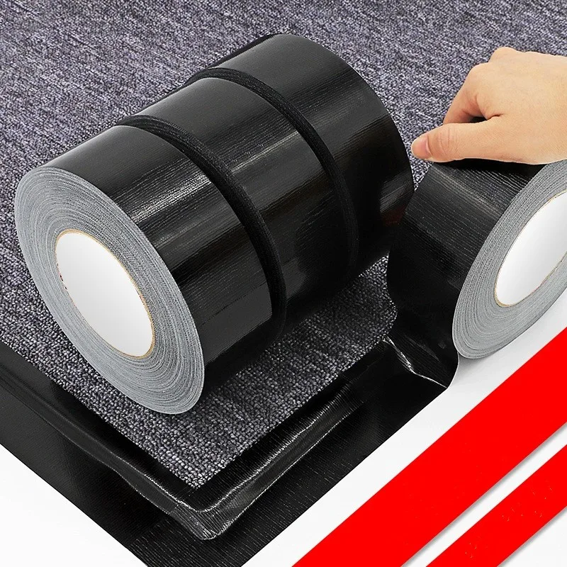 1roll Black Super Adhesive Fabric Duct Tape, Electric Bicycle Seat Repair, Tarpaulin Repair,blocks Water and Leaves No Glue image 3