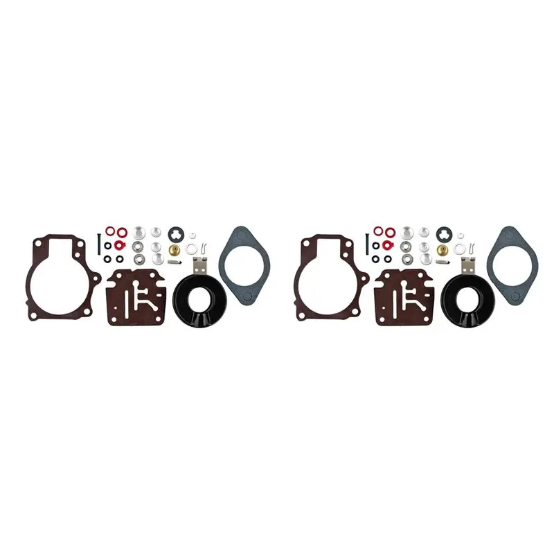 Clear 2X New Carburetor Carb Rebuild Repair Kit For Float Johnson Evinrude 18/20/25/28/30/40 HP 396701