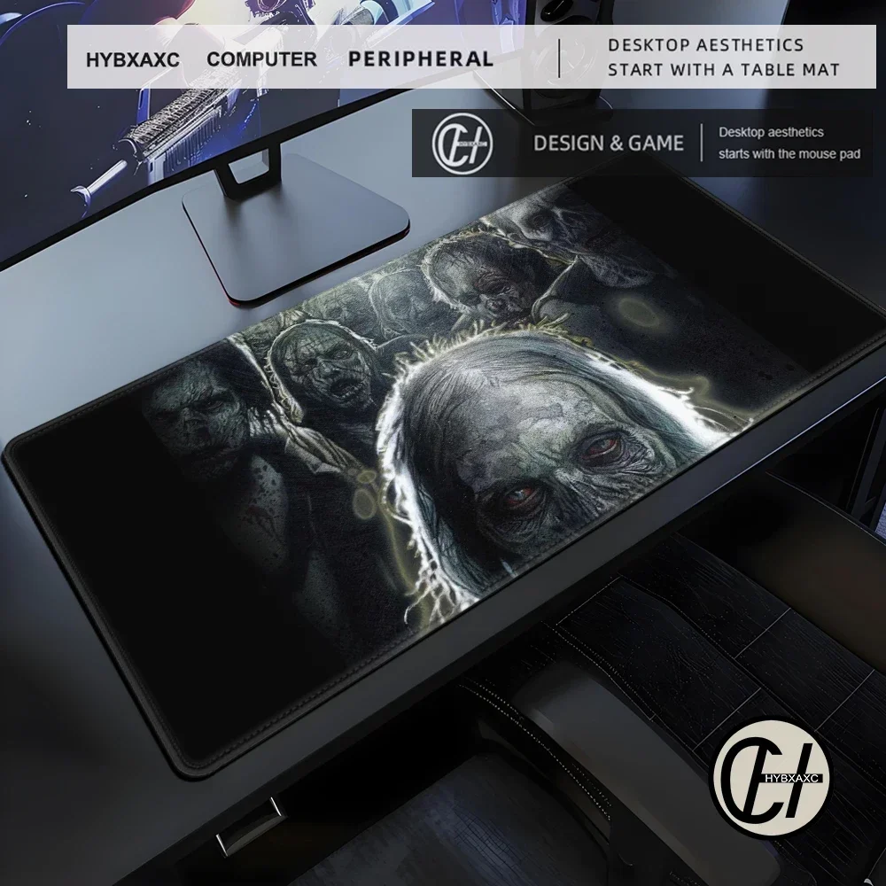 Большой коврик для мыши ужасов «Ходячие мертвецы», настольный коврик для мыши, милый HD настольный коврик, расширенные коврики для игровой клавиатуры, большой коврик для геймерской мыши XXL 90x40