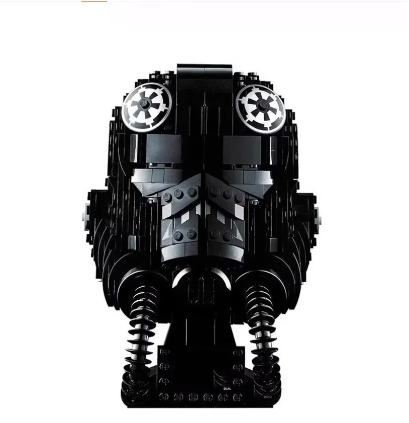 new MOC-75274 TIE Fighter Pilot Helmet MOC SpaceShip Battle Model Building Block Architecture Education Assembly Model Toy