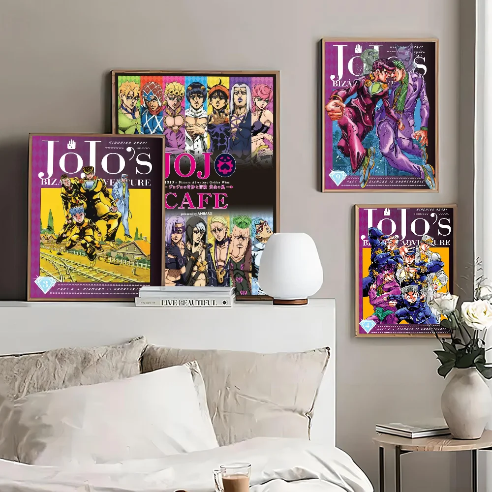 

JoJo Poster Self-adhesive Art Poster Whitepaper Prints Posters Artwork Aesthetic Art Wall Painting