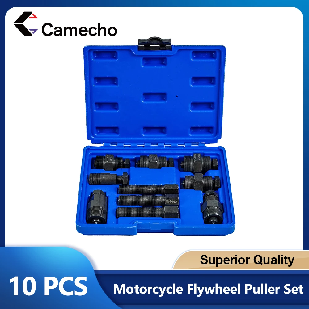 Camecho 10Pcs Motorcycle Flywheel Puller Set Moto Dirt Bikes ATV Flywheel Removal Tool Repair Tools Pulling Remover
