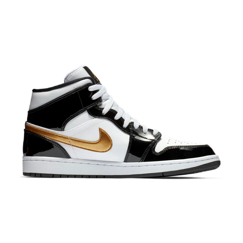 Air Jordan 1 Mid Shock Leather Comfortable Shock Absorbent Anti Slip Wear Resistant Mid Top Retro Basketball Shoes for Men