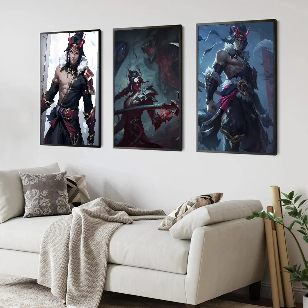 1pc League Of Legends S-Shieda K-Kayn Self-adhesive Art Poster Waterproof Paper Sticker Coffee House Bar Room Wall Decor