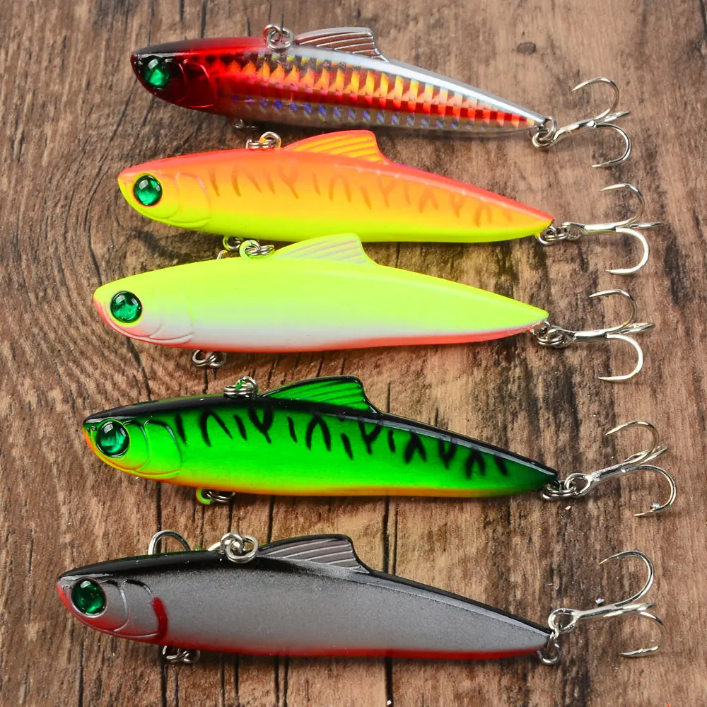 5pcs Vibration Lures Wobblers For Pike Bass With Sinking Lure Fishing Bait