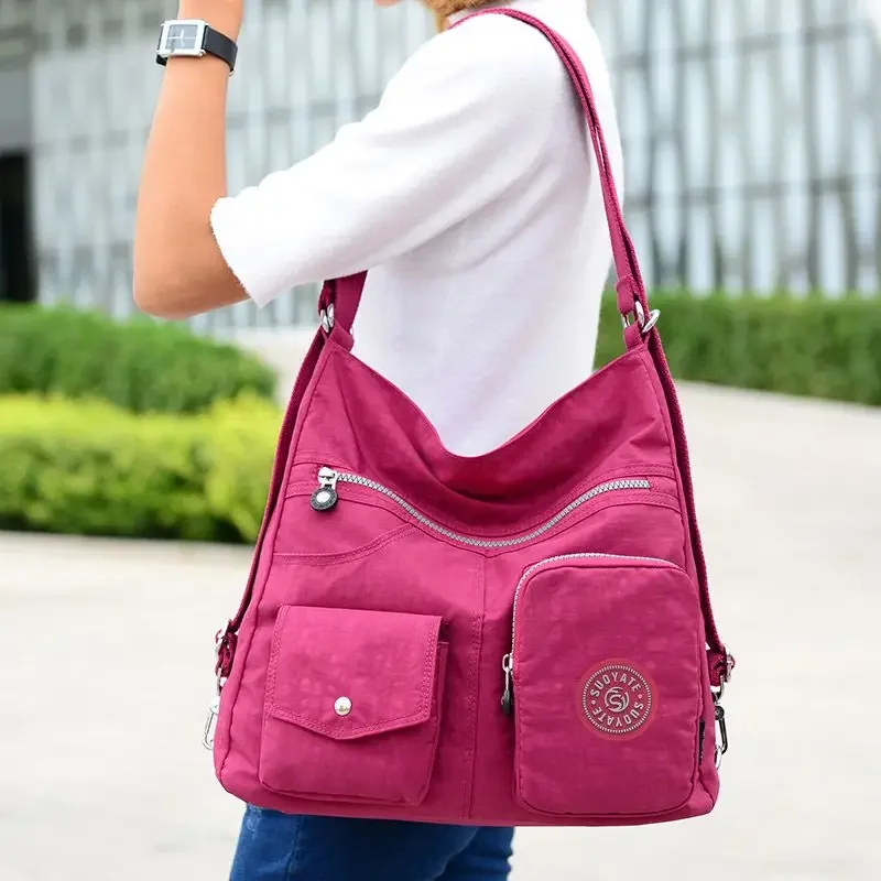 New Women Nylon Satchels Canvas Bag Women Oxford Casual Tote Fashion Trend Korean Version One Shoulder Crossbody Bag Waterproof