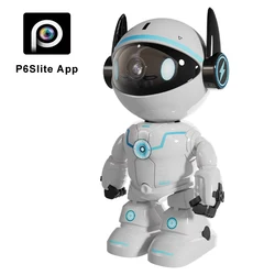 P6Slite APP WiFi Robot PTZ IP Kamera 5MP Kapalı Ev Güvenlik Video Kamera 3MP İki Yönlü Ses Otomatik Takip Hareket Algılama Uyarısı