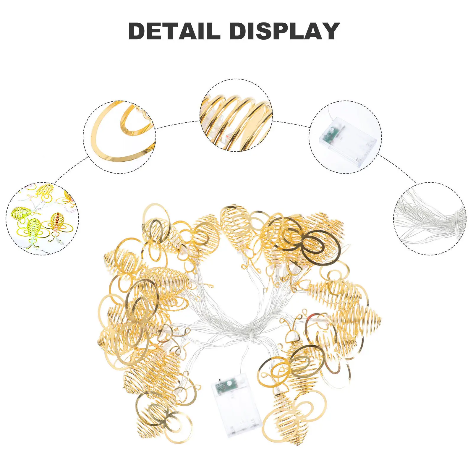 

1 шт. Праздничная светодиодная гирлянда с дизайном в виде медовых сот, водонепроницаемая, длинная, для сада, вечеринок и дома