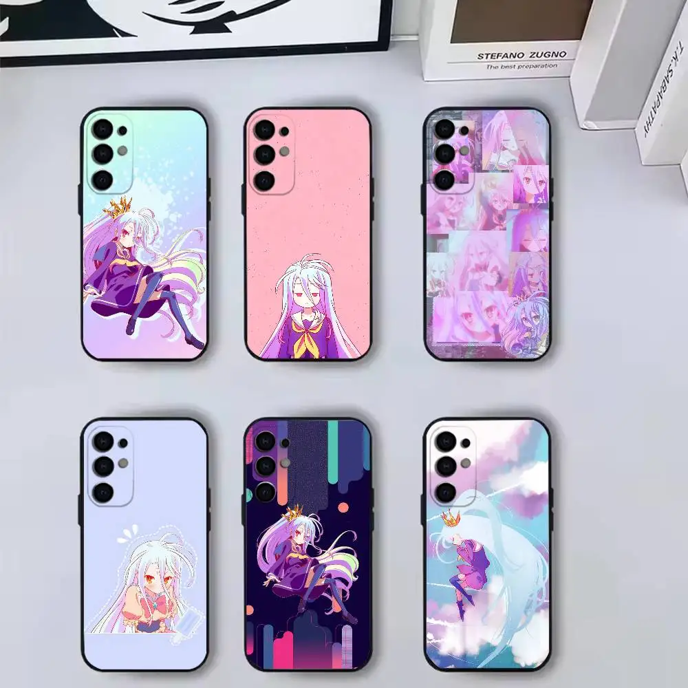 No G-Game No Life Shiro  Phone Case Black Silicone Soft For Samsung S25,S24,S21,S22,S23,S30,Ultra,S20,Plus,Fe,Lite