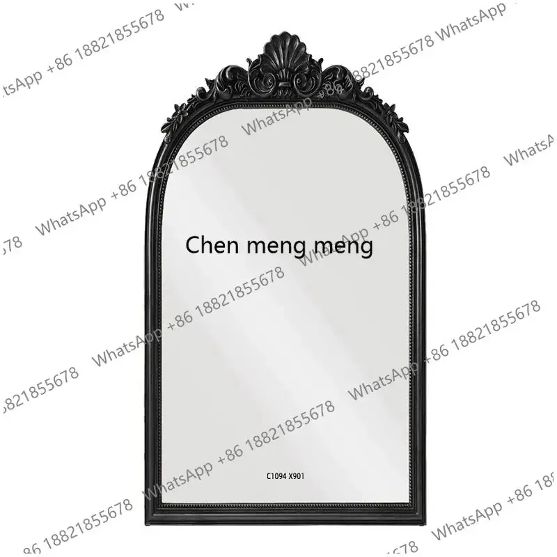 CC 45French carved retro floor-to-ceiling full-body mirror against the wall full-length mirror American fitting mirror