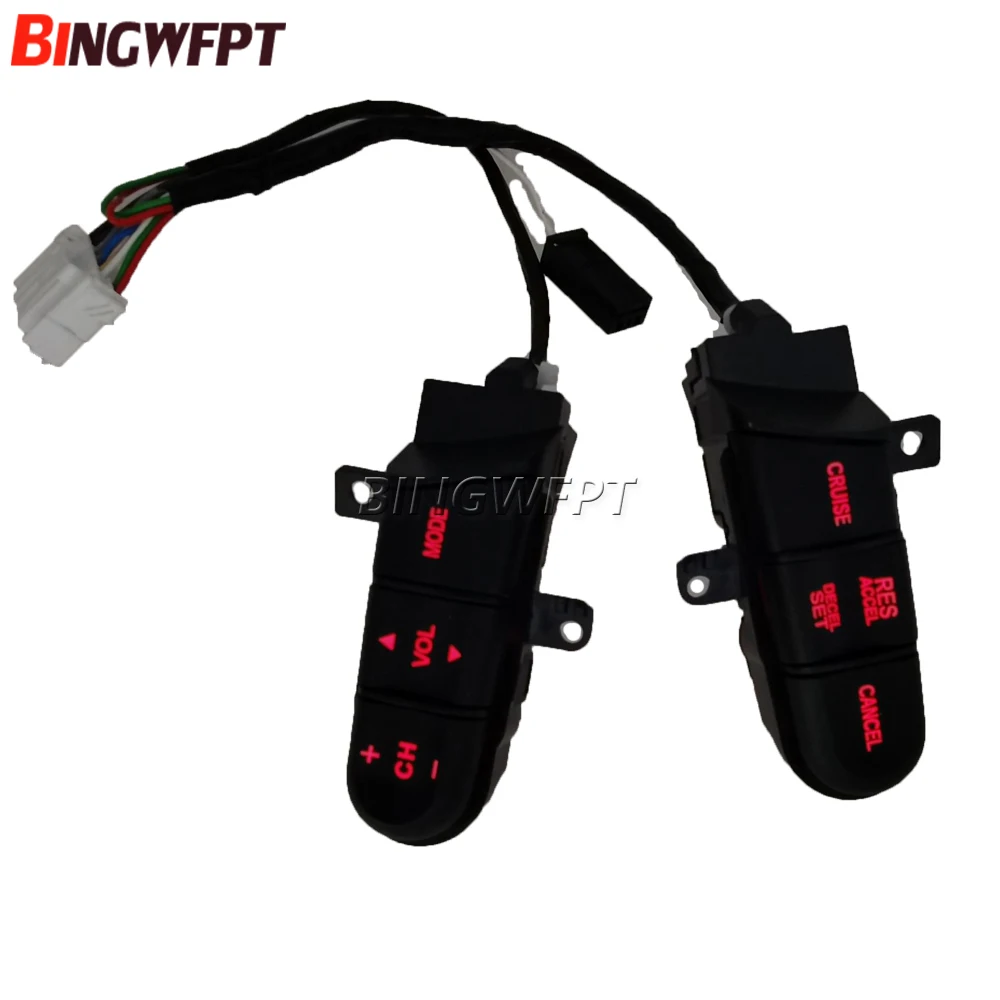 Red Backlight Steering Wheel Audio Control Switch Button 36770-SNA-A12 For Honda Jazz /Fit Civic 2006 2007 2008 2009 2010 2011