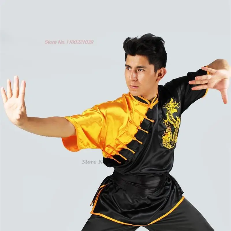 

2024 traditional chinese kung fu wushu costume national dragon embroidery wushu uniform kung fu suit oriental wing-chun clothing