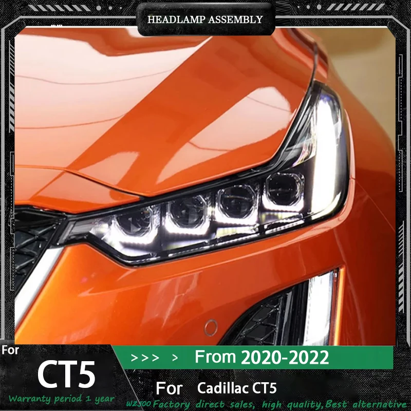 

Car Led Front Lights For Cadillac CT5 Headlight 2020 2021 2022 Accessories Upgrade DRL Led Headlamp Assembly Plug And Play