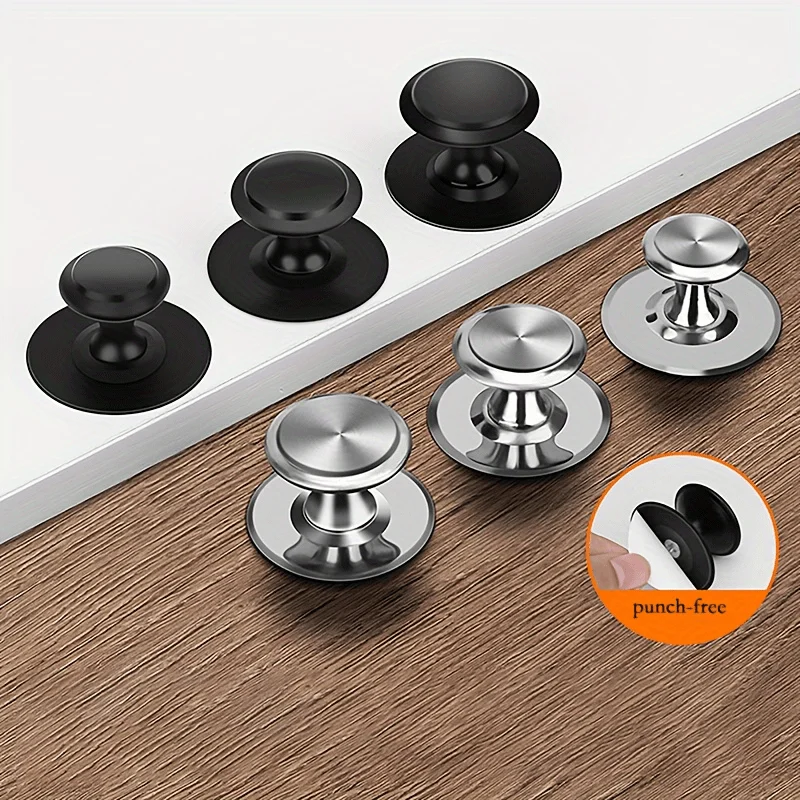 

Набор из 12 самоклеящихся круглых ручек из нержавеющей стали без сверления для ящиков, кухонных шкафов, окон, дверей, гардеробов, настенных крючков