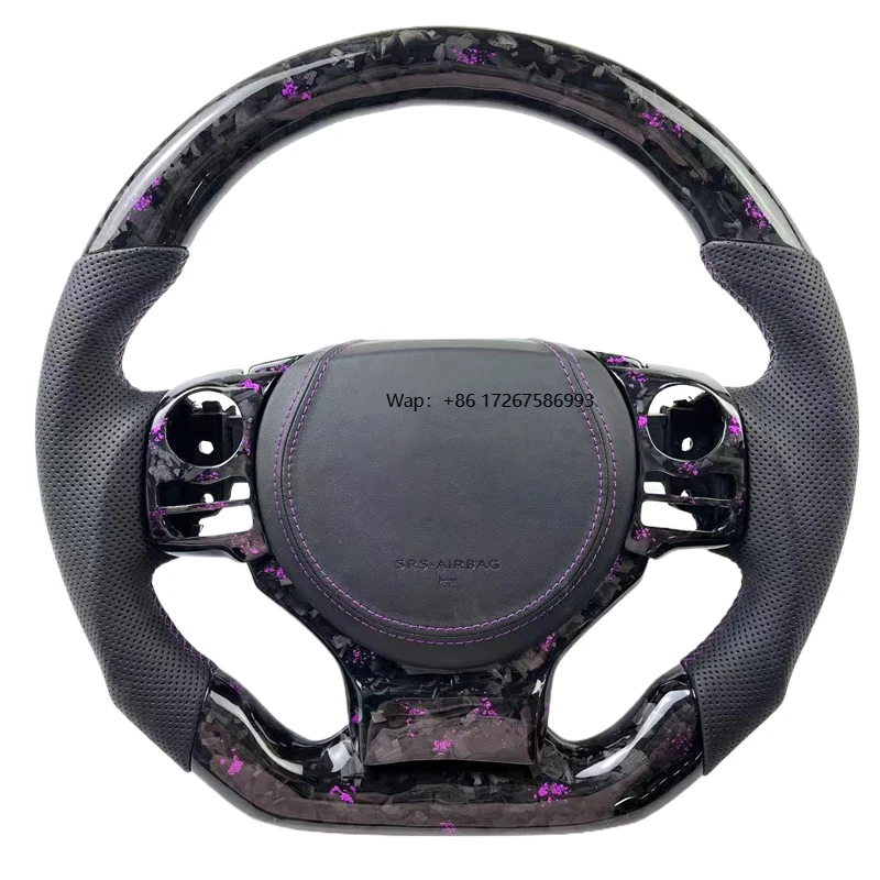 

IS Sport-Style Custom Forged Carbon Fiber Leather Steering Wheel 100% True Carbon Fiber Compatible RCF CT200 RX ES IS300