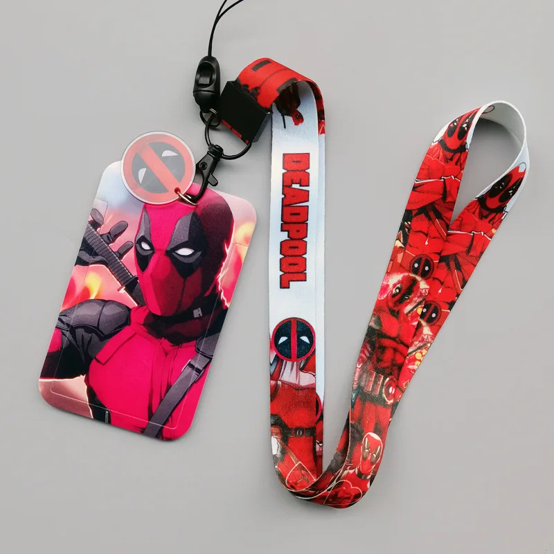 Deadpool & Wolverine ID Card Holder Lanyard Marvels Anime Action Figures Bus Credit Passport Cover School Travel Accessory Gift