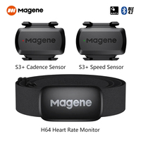 Magene S3+ Bicycle Speed/Cadence Sensor and H64 Heart Rate Monitor ANT+Bluetooth Wireless Speedometer Bike Sensor