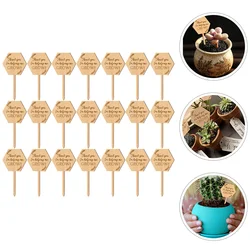 40pcs Wood Gardens Tags Garden Potted Plants Signs Yard Wood Signs for Plants Plant Markers and Labels for Garden