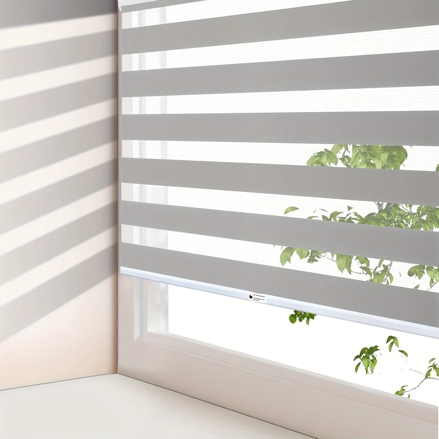 

Wireless Zebra Shades, Pull-Down Roller Blinds, Dual-Layer Blackout Curtains, Day And Night Shades, Home Privacy Drapes, Easy Setup