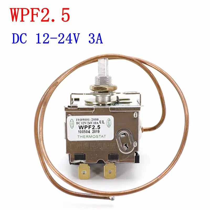 

R134A air conditioning temperature control switch DC12-24V 3A WPF2.5 Temperature Controller Refrigerator Thermostat for Vehicle