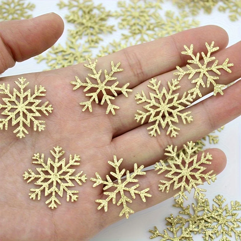 100pcs Snowflake Confetti - Perfect for Winter-Themed Parties & Christmas Table Decorations