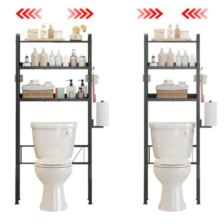 

Over the Toilet Storage Shelf 3-Tier Adjustable Bathroom Organizers and Storage Shelves Bathroom Rack Above Toilet Storage with