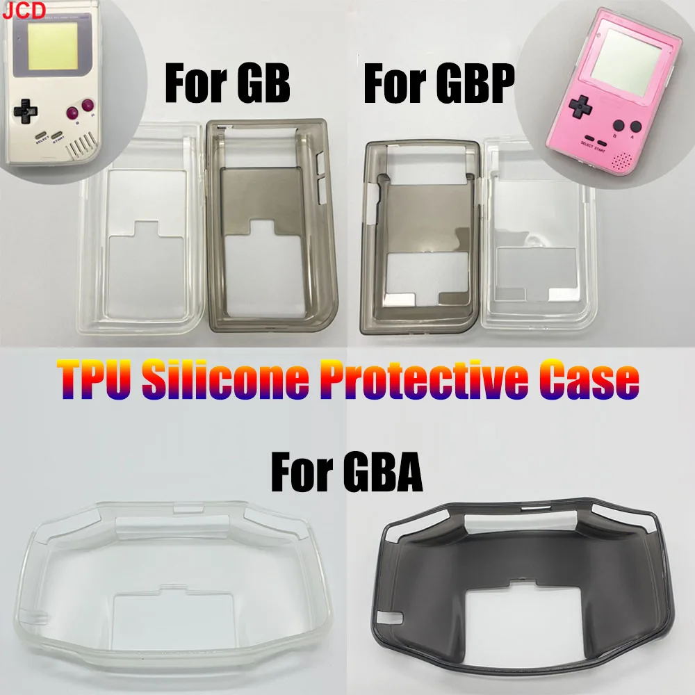 1pc TPU Protective Shell Transparent Case Cover For GBA GBP GB Protection Clear Cover For Gameboy Silicone Soft Crystal Shell