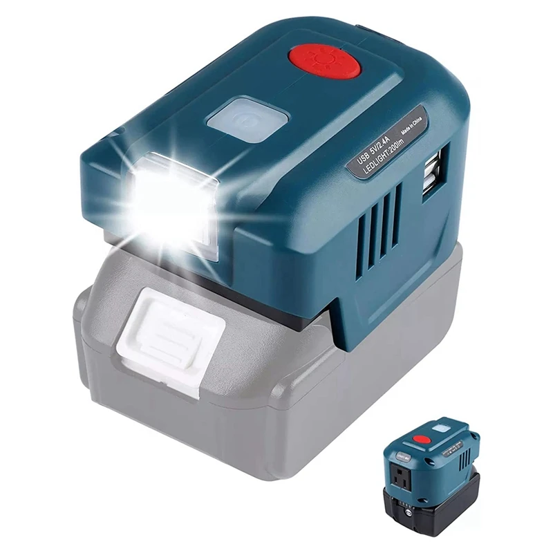 

For Ma-Kita 18V Lithium Battery Inverter Generator Portable Power USB Adapter With LED Light For Ma-Kita BL1830