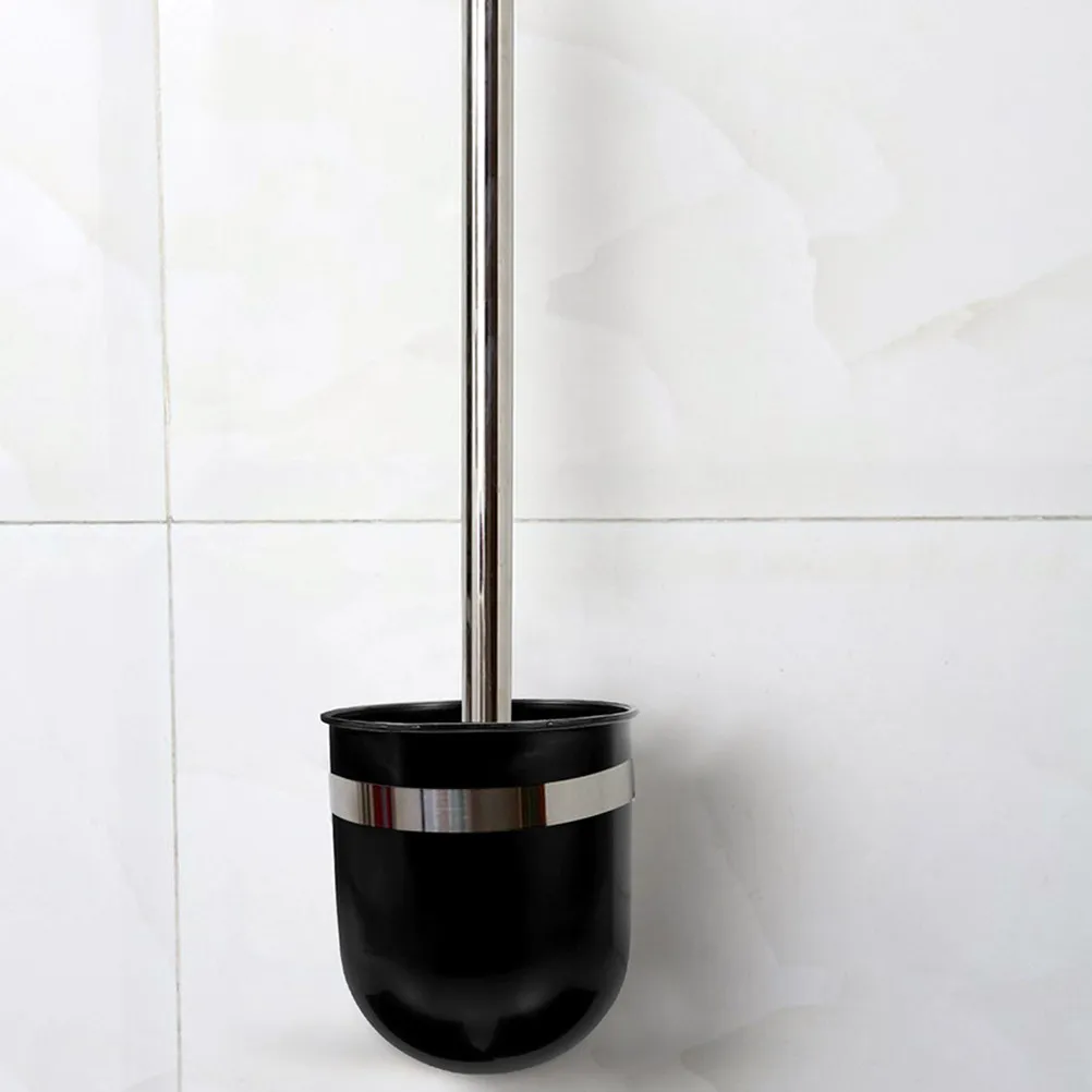

4Pcs Toilet Brush Holder Round Base Anti-Fouling Design for Home Hotel Bathroom Cleaning Tool Storage Black Toilet Brush Holder