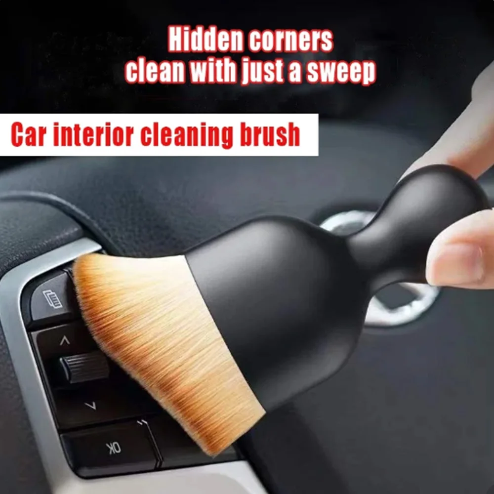 Car Dust Brush Air Conditioner Cleaning Brush Air Outlet Soft Fur Dust Removal Cleaning Tools Brushes Detailing Brush