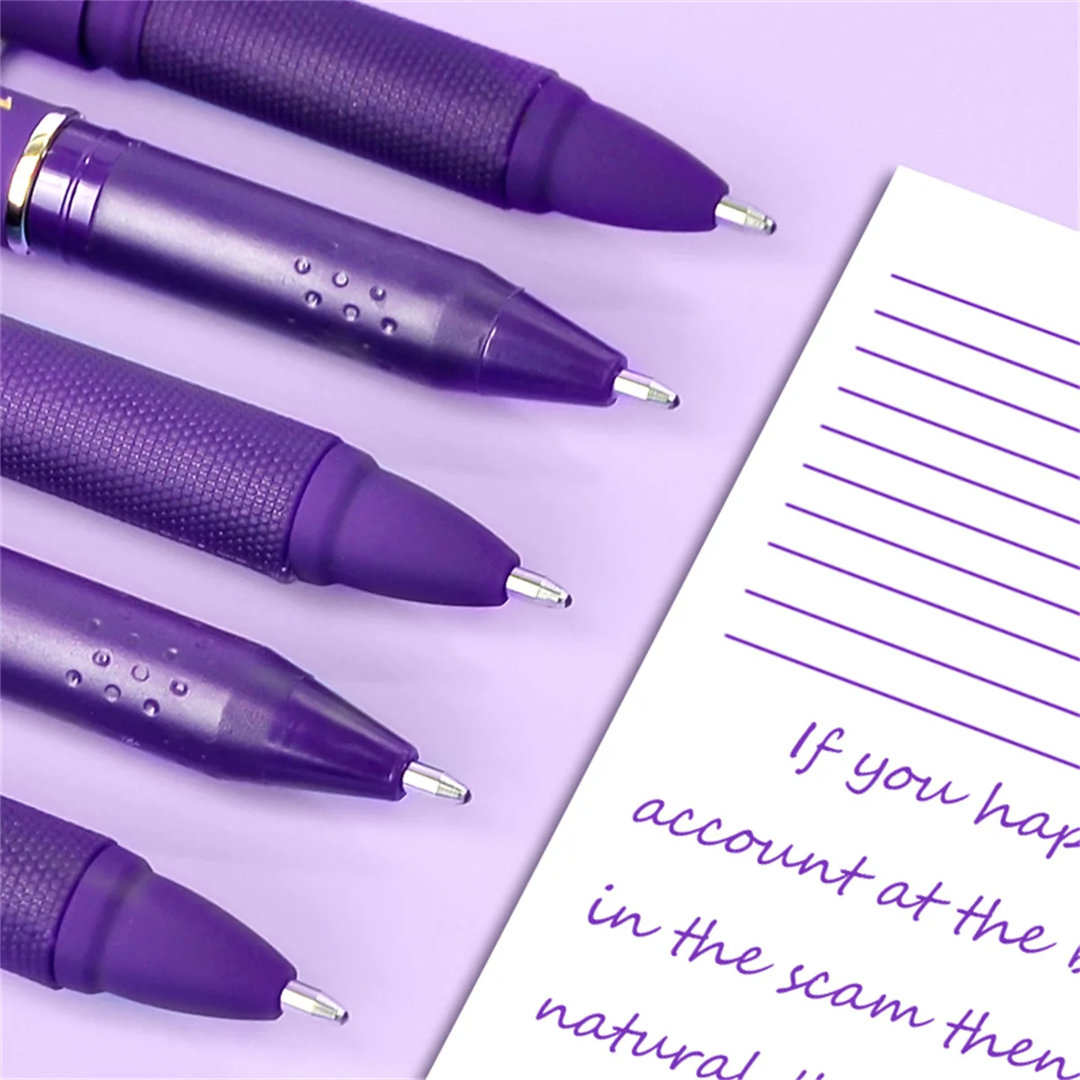 Imagem -06 - Purple Ink Gel Pen para Escrita Suave Recarga de Alta Capacidade Material de Escritório Back School Original 1.0 mm Pcs