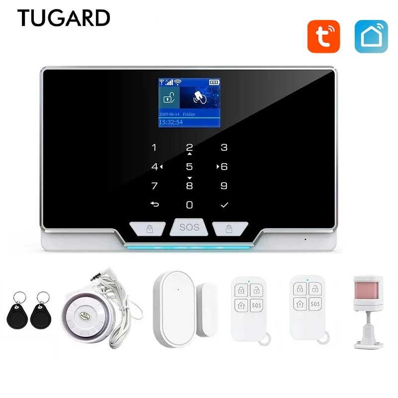 TUGARD-Kit de sistema de alarma de seguridad G20 GSM WiFi para Tuya, alarma de seguridad inteligente para el hogar con 433MHz inalámbrica, alarma