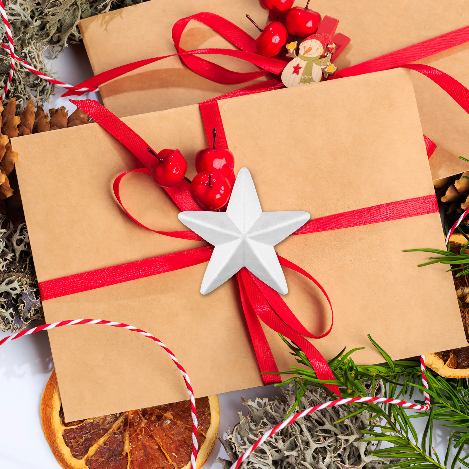 

10Pcs Five Ornaments High Density Smooth Surface DIY Handcraft Decorations Party Christmas Decor Home Shop Supplies