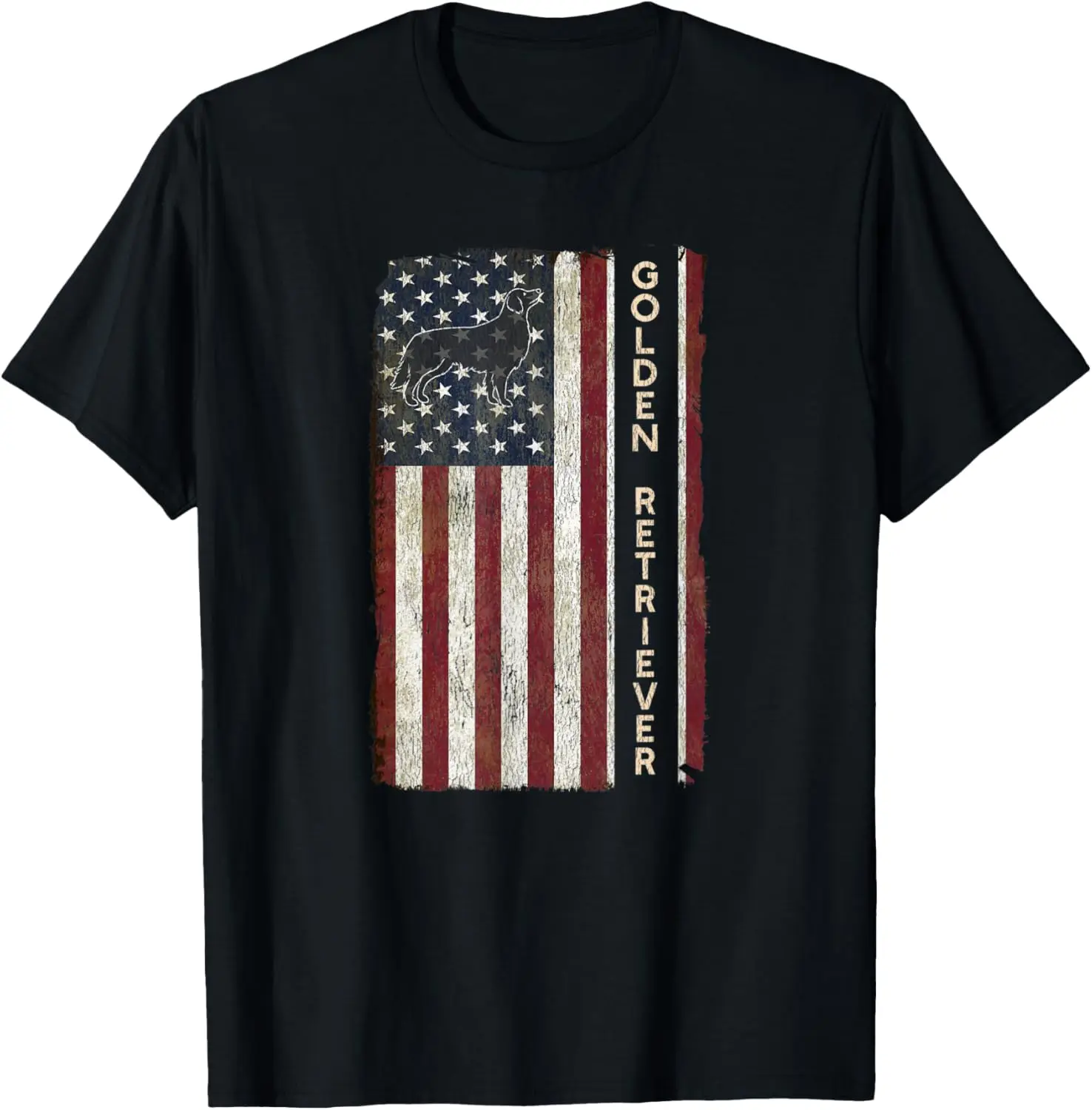 

Golden Retriever TShirt American Flag Dog Gift Mom Dad